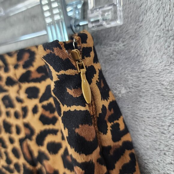 Womens Brown Time And Tru Leopard Animal Print Leggings Pants Size 6 - Picture 6 of 12